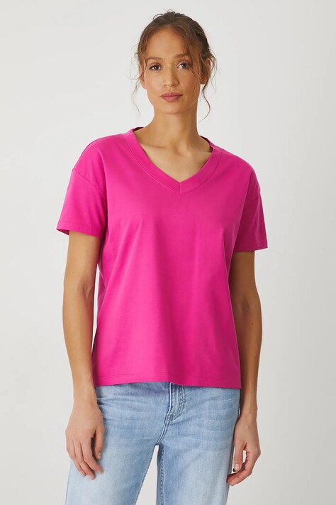 T-shirt bawełniany damski kolor różowy