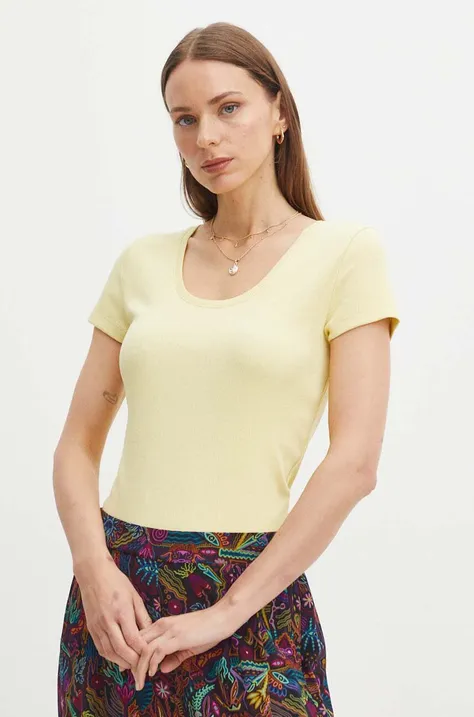 Kratka majica Medicine ženski, rumena barva