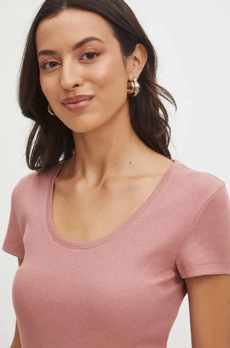 Kratka majica Medicine ženski, roza barva