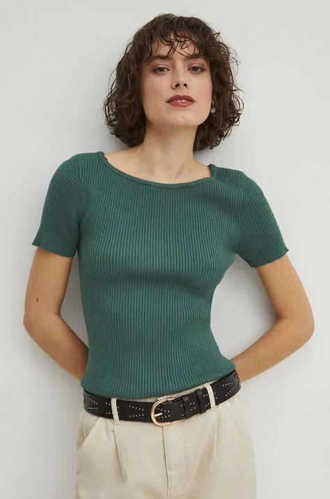 Tričko dámske sveterové zelená farba