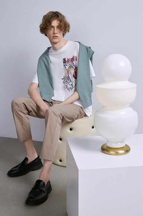 Medicine t-shirt in cotone uomo colore beige