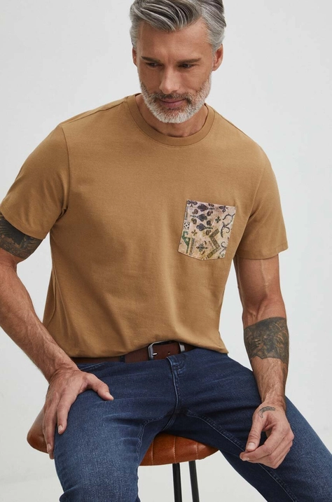 Medicine t-shirt in cotone uomo colore beige