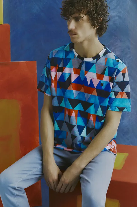 T-shirt bawełniany męski z kolekcji Jerzy Nowosielski x Medicine kolor multicolor