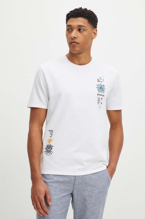 Medicine t-shirt męski kolor biały z nadrukiem