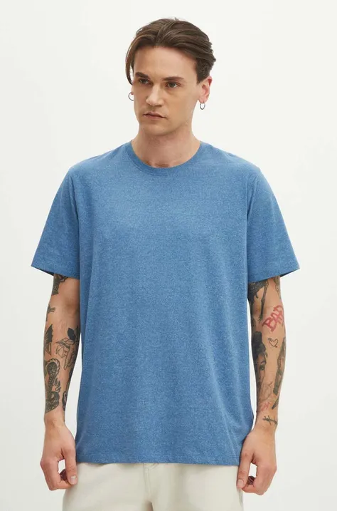 Medicine t-shirt męski kolor niebieski melanżowy