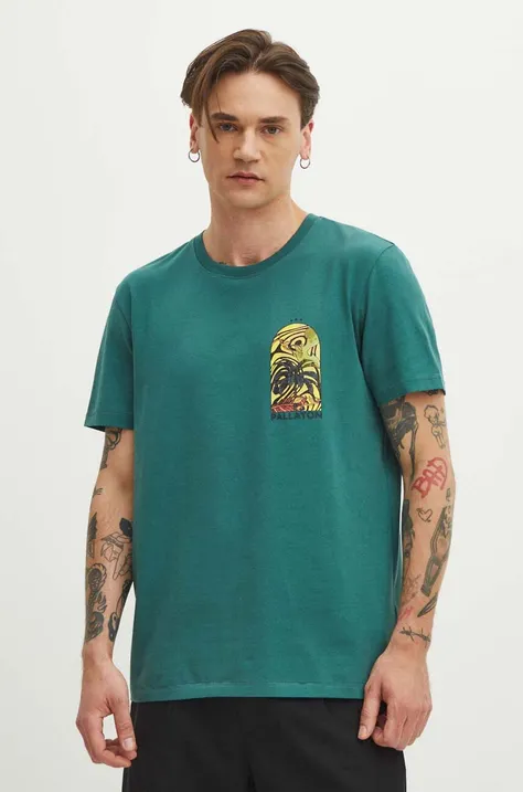 Medicine t-shirt męski kolor turkusowy z nadrukiem