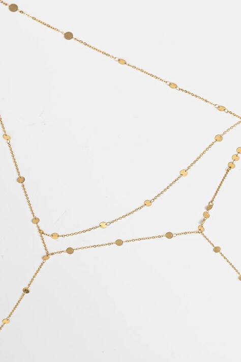 Łańcuszek body chain damski kolor złoty RS25.AKDB03