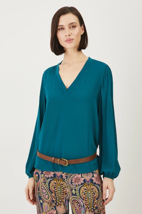 Medicine bluza femei, culoarea turcoaz, neted