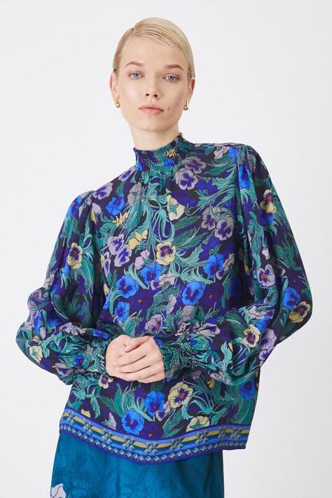 Блуза Medicine в тъмносиньо с десен