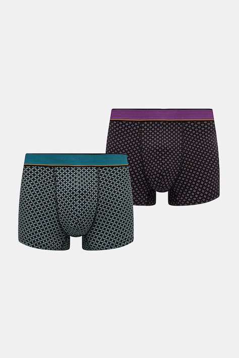 Bokserki bawełniane męskie z elastanem wzorzyste (2-pack) kolor multicolor