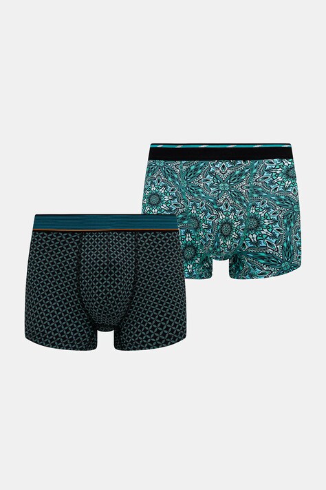 Bokserki bawełniane męskie z elastanem wzorzyste (2-pack) kolor multicolor