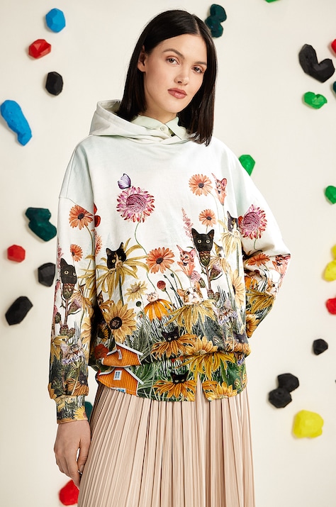 Bluza bawełniana damska by Nieszka Skłodowska, Grafika Polska kolor multicolor