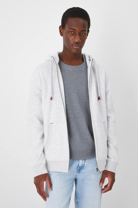 Medicine bluza barbati, culoarea gri, cu glugă, melanj