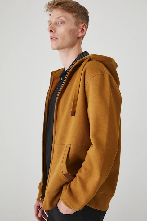 Bluza męska z kapturem kolor brązowy