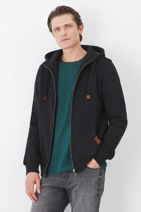 Medicine felső fekete, férfi, melange, kapucnis