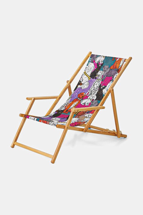 Leżak z podłokietnikami w psy kolor multicolor