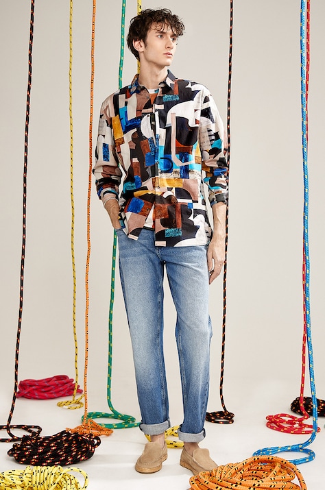 Koszula męska by Mila Raczkowska, Grafika Polska kolor multicolor