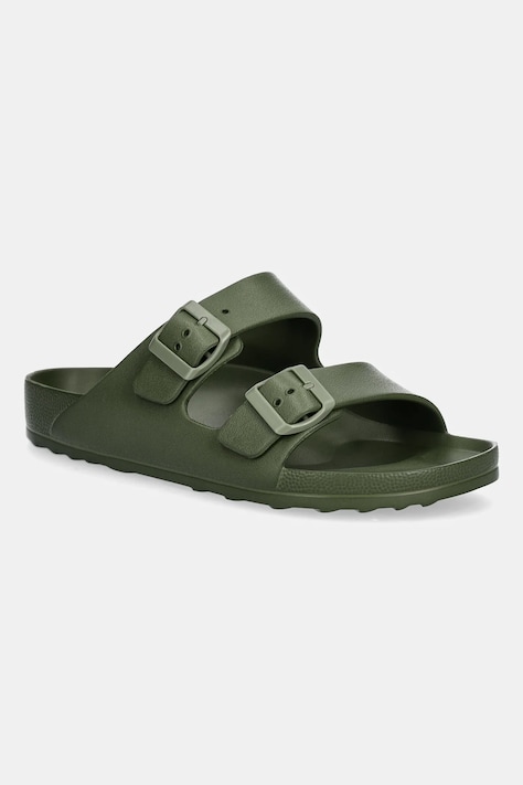 Šľapky hladké zelená farba