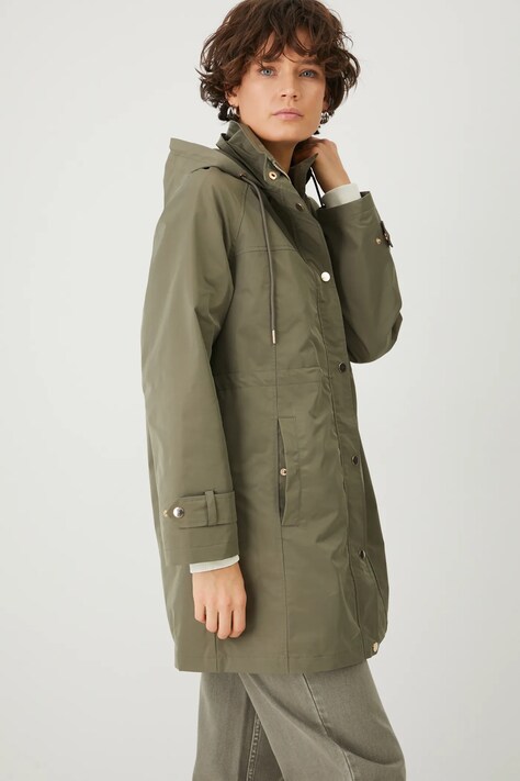 Medicine parka damska kolor zielony oversize