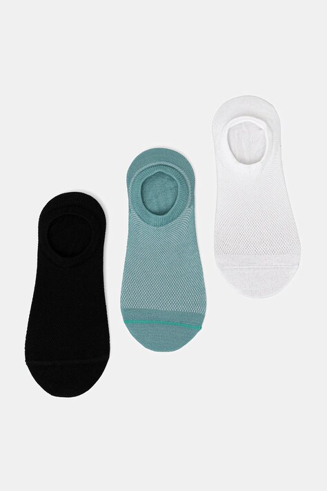 Skarpetki bawełniane damskie gładkie (3-pack) kolor multicolor