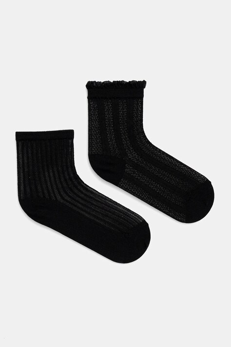 Skarpetki damskie żakardowe (2-pack) kolor czarny