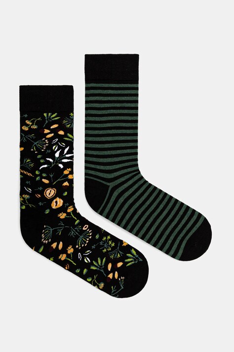 Skarpetki bawełniane męskie wzorzyste (2-pack) kolor multicolor