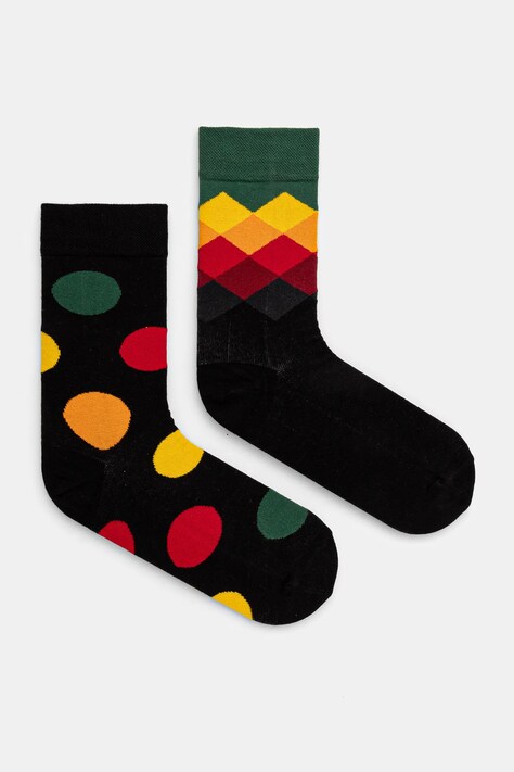 Skarpetki bawełniane męskie wzorzyste (2-pack) kolor multicolor