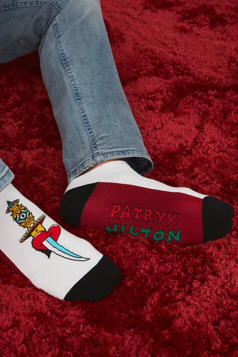 Skarpetki (2-pack) bawełniane męskie by Patryk Hilton kolor multicolor