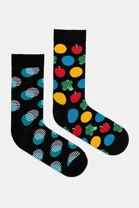 Skarpetki bawełniane męskie wzorzyste (2-pack) kolor multicolor