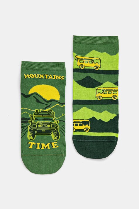 Skarpetki bawełniane męskie wzorzyste (2-pack) kolor multicolor