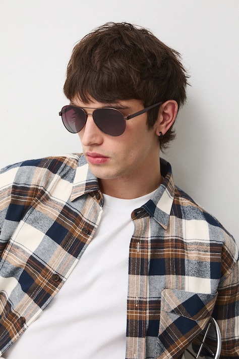 Slnečné okuliare pilot pánske burgundské RS25-OKM500