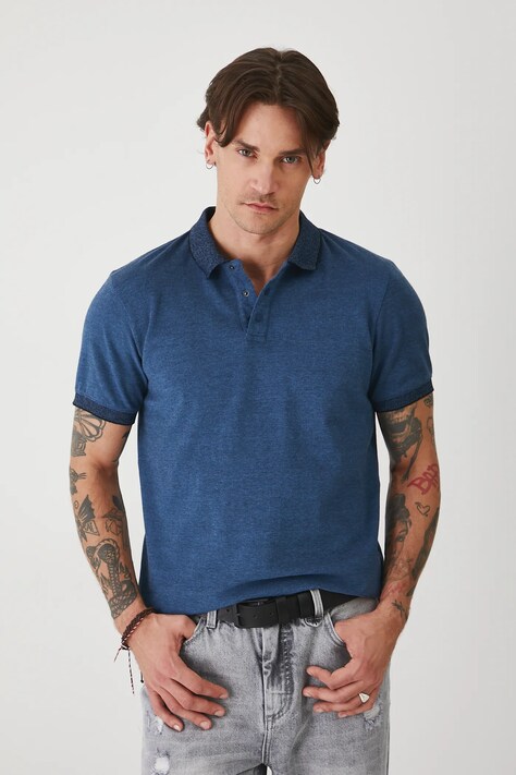 Medicine tricou polo melanj