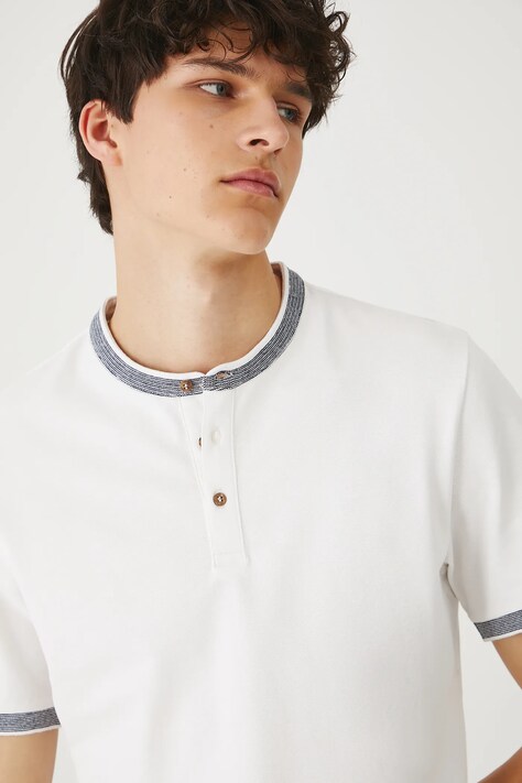 Medicine tricou polo culoarea alb, neted