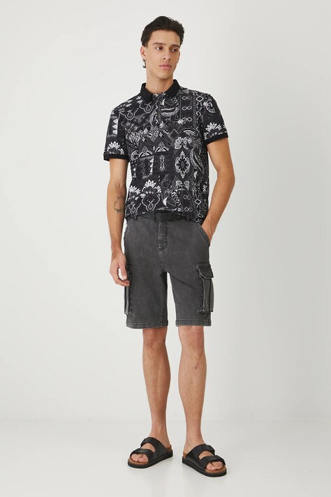 Medicine tricou polo culoarea negru, modelator