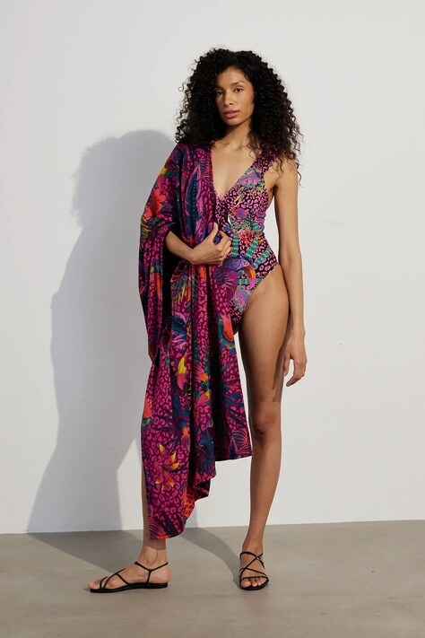 Ręcznik plażowy bawełniany wzorzysty kolor multicolor