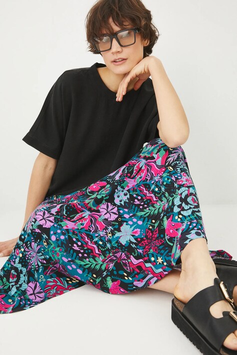 Spódnica damska maxi z wiskozy kolor multicolor