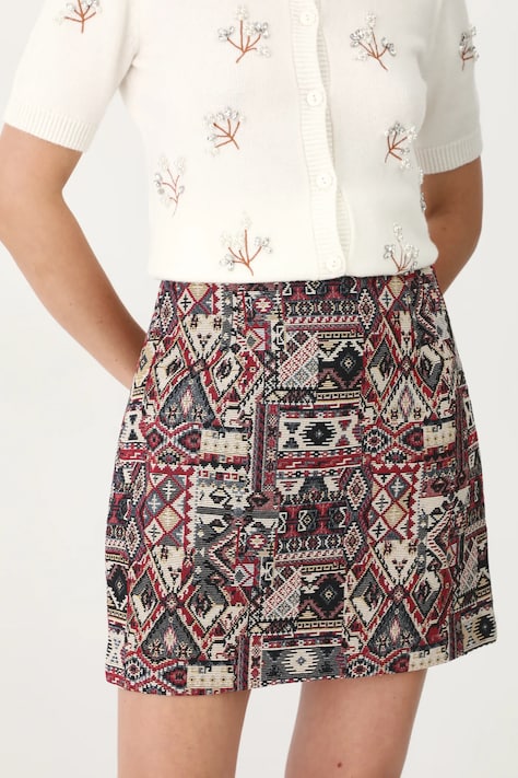 Spódnica damska mini wzorzysta kolor multicolor