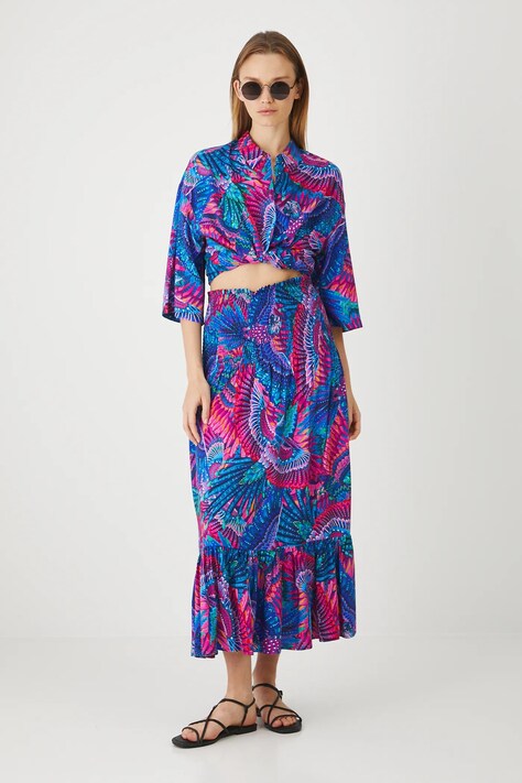 Medicine spódnica kolor multicolor maxi rozkloszowana