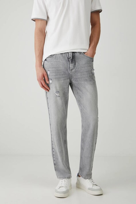 Бавовняні джинси Medicine чоловічі колір сірий