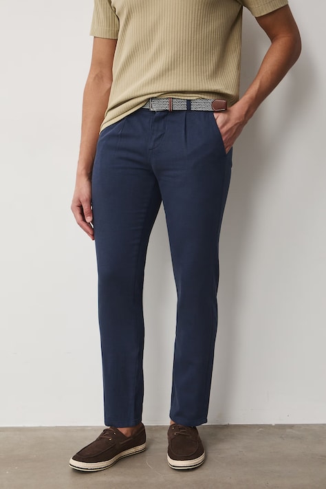 Medicine pantaloni in lino uomo colore blu navy