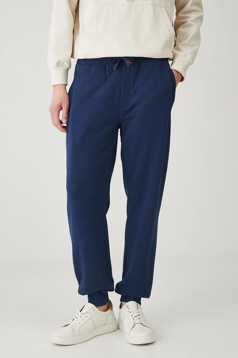 Medicine pantaloni de trening barbati, culoarea albastru marin, melanj