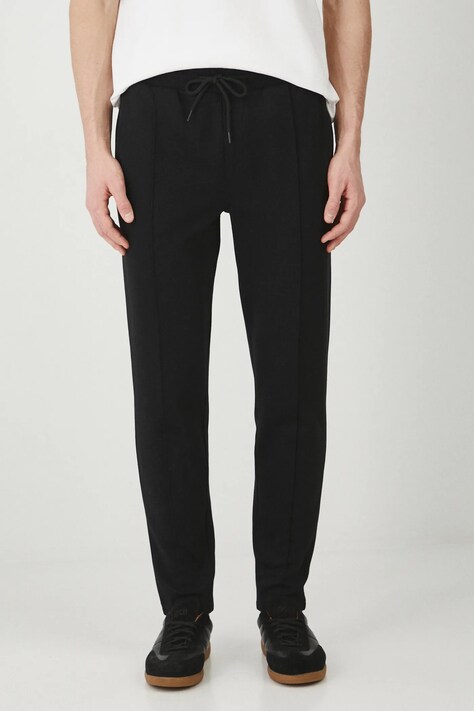 Spodnie dresowe męskie gładkie kolor czarny