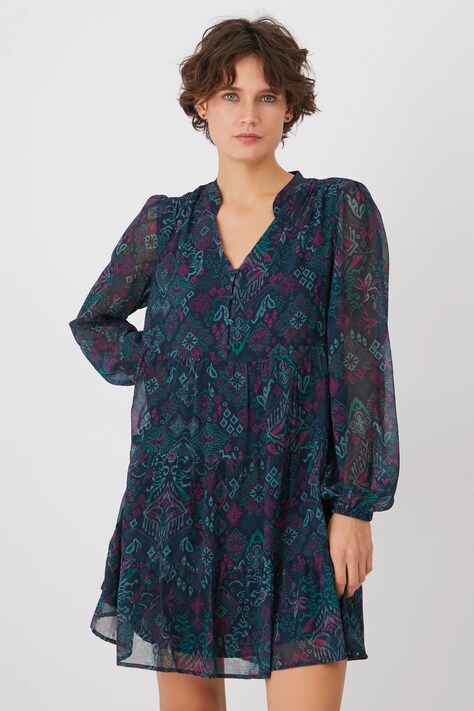 Medicine rochie culoarea turcoaz, mini, oversize
