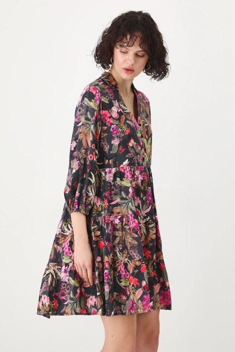 Šaty Medicine černá barva, mini, oversize