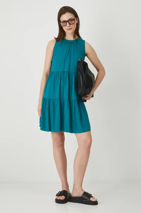 Medicine sukienka kolor zielony mini oversize