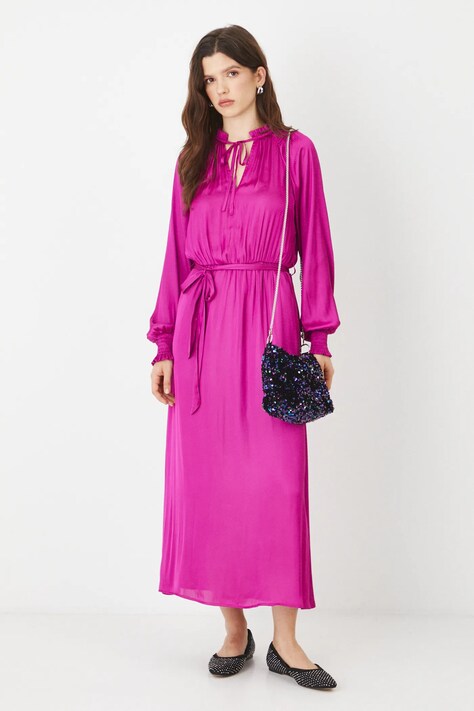 Рокля Medicine в розово дълга разкроена