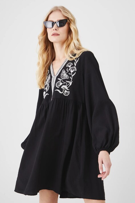 Šaty Medicine černá barva, mini, oversize