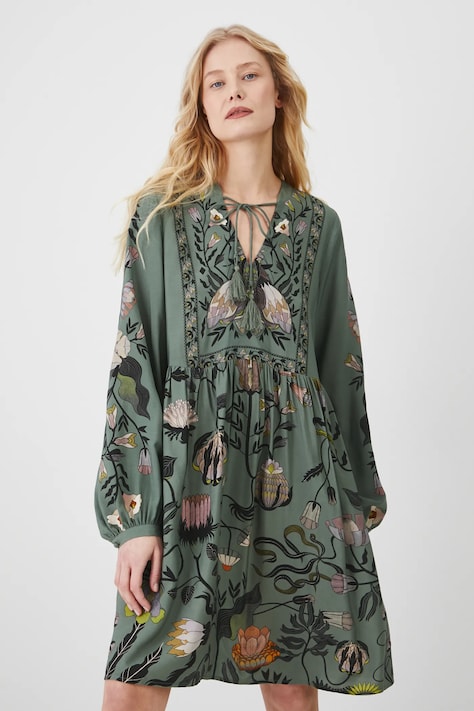 Medicine sukienka kolor zielony midi oversize