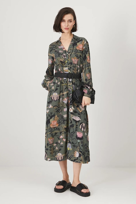 Платье Medicine цвет зелёный midi прямая