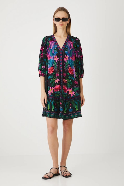 Medicine rochie culoarea negru, mini, oversize
